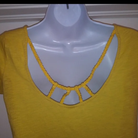 Sezane Yellow Strappy Back T Shirt Top - Picture 6 of 7